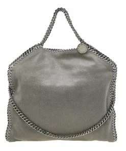 Coupon ⭐ Stella McCartney Grey Faux Leather Small Falabella Tote For 👩 Women ✨