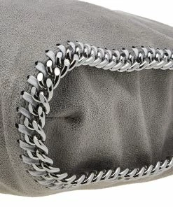 Coupon ⭐ Stella McCartney Grey Faux Leather Small Falabella Tote For 👩 Women ✨ -Stella McCartney Shop luxury women stella mccartney new handbags p604027 007