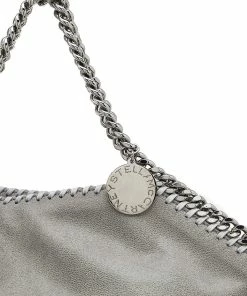 Coupon ⭐ Stella McCartney Grey Faux Leather Small Falabella Tote For 👩 Women ✨ -Stella McCartney Shop luxury women stella mccartney new handbags p604027 009