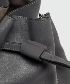 Coupon 🌟 Stella McCartney Grey Faux Leather Falabella Bucket Bag For 👩 Women 🥰 -Stella McCartney Shop luxury women stella mccartney new handbags p635013 004