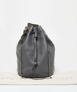 Coupon 🌟 Stella McCartney Grey Faux Leather Falabella Bucket Bag For 👩 Women 🥰 -Stella McCartney Shop luxury women stella mccartney new handbags p635013 007