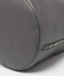 Coupon 🌟 Stella McCartney Grey Faux Leather Falabella Bucket Bag For 👩 Women 🥰 -Stella McCartney Shop luxury women stella mccartney new handbags p635013 010