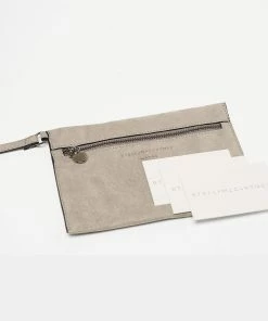 Coupon 🌟 Stella McCartney Grey Faux Leather Falabella Bucket Bag For 👩 Women 🥰 -Stella McCartney Shop luxury women stella mccartney new handbags p635013 012