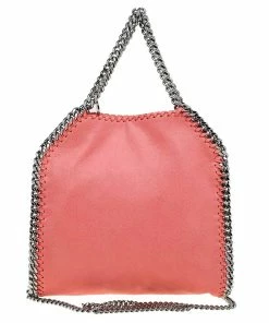 Best Pirce 👏 Stella McCartney Peach Faux Leather Mini Falabella Tote For 👩 Women 😍