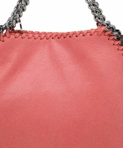 Best Pirce 👏 Stella McCartney Peach Faux Leather Mini Falabella Tote For 👩 Women 😍 -Stella McCartney Shop luxury women stella mccartney new handbags p67706 004