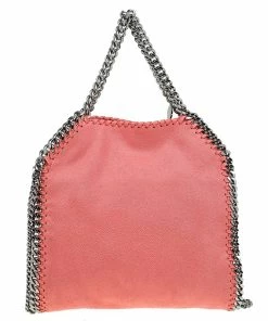 Best Pirce 👏 Stella McCartney Peach Faux Leather Mini Falabella Tote For 👩 Women 😍 -Stella McCartney Shop luxury women stella mccartney new handbags p67706 005