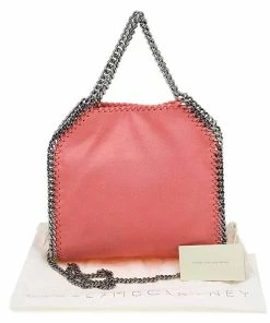 Best Pirce 👏 Stella McCartney Peach Faux Leather Mini Falabella Tote For 👩 Women 😍 -Stella McCartney Shop luxury women stella mccartney new handbags p67706 009
