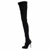 New 🤩 Stella McCartney Black Faux Suede Thigh High Peep Toe 🥾 Boots Size 40 For 👩 Women ❤️ -Stella McCartney Shop luxury women stella mccartney new shoes p114111 0001