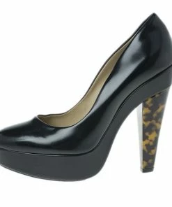 Best Sale 🔥 Stella McCartney Black Leather Corinne Platform Pumps Size 39 For 👩 Women 🔥 -Stella McCartney Shop luxury women stella mccartney new shoes p12524 002