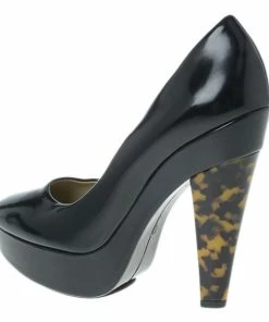 Best Sale 🔥 Stella McCartney Black Leather Corinne Platform Pumps Size 39 For 👩 Women 🔥 -Stella McCartney Shop luxury women stella mccartney new shoes p12524 003