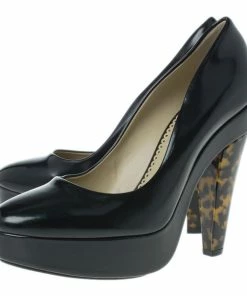 Best Sale 🔥 Stella McCartney Black Leather Corinne Platform Pumps Size 39 For 👩 Women 🔥 -Stella McCartney Shop luxury women stella mccartney new shoes p12524 004