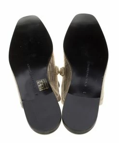 Cheap 😍 Stella McCartney Metallic Faux Croc Effect Leather Slip On Loafers Size 40 For 👩 Women 😉 -Stella McCartney Shop luxury women stella mccartney new shoes p131560 006