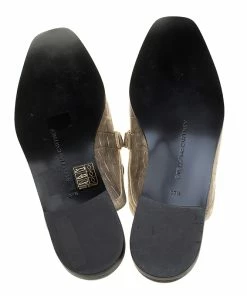 Best Sale 🎁 Stella McCartney Metallic Faux Croc Effect Leather Slip On Loafers Size 37.5 For 👩 Women 😀 -Stella McCartney Shop luxury women stella mccartney new shoes p131574 006