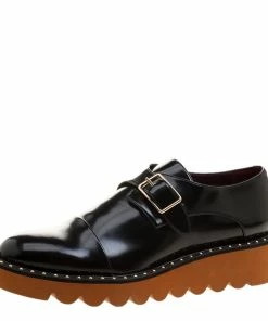 New ✨ Stella McCartney Black Faux Leather Odette Loafers Size 39 For 👩 Women ❤️