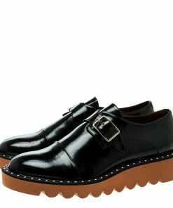 Best deal ✔️ Stella McCartney Black Faux Leather Odette Brogues Loafers Size 40 For 👩 Women ❤️ -Stella McCartney Shop luxury women stella mccartney new shoes p133474 0004