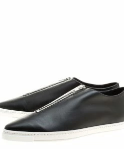 Hot Sale ❤️ Stella McCartney Black Faux Leather Zip Loafers Size 41 For 👩 Women 🛒 -Stella McCartney Shop luxury women stella mccartney new shoes p134414 0004
