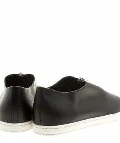 Hot Sale ❤️ Stella McCartney Black Faux Leather Zip Loafers Size 41 For 👩 Women 🛒 -Stella McCartney Shop luxury women stella mccartney new shoes p134414 0005