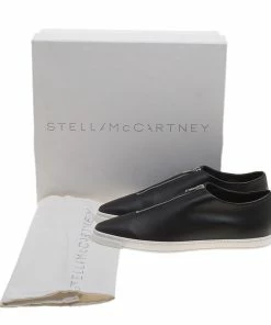 Hot Sale ❤️ Stella McCartney Black Faux Leather Zip Loafers Size 41 For 👩 Women 🛒 -Stella McCartney Shop luxury women stella mccartney new shoes p134414 0008