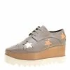 Promo ⭐ Stella McCartney Beige Faux Leather Elyse Star Platform Lace Up Derby Size 40.5 For 👩 Women 😉 -Stella McCartney Shop luxury women stella mccartney new shoes p139431 0001