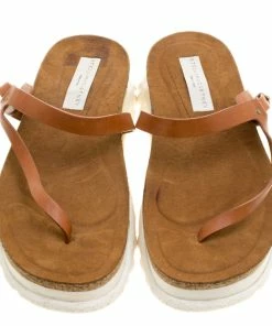 Wholesale 💯 Stella McCartney Brown Faux Leather Altea Platform Slides Size 41 For 👩 Women 💯 -Stella McCartney Shop luxury women stella mccartney new shoes p139504 0003