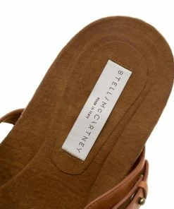 Wholesale 💯 Stella McCartney Brown Faux Leather Altea Platform Slides Size 41 For 👩 Women 💯 -Stella McCartney Shop luxury women stella mccartney new shoes p139504 0007