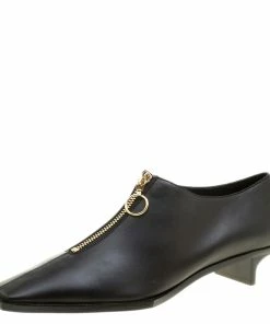 Top 10 🔔 Stella McCartney Black Faux Leather Square Toe Zip Slip On Size 38 For 👩 Women 🔔