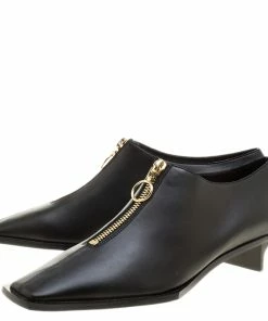 Top 10 🔔 Stella McCartney Black Faux Leather Square Toe Zip Slip On Size 38 For 👩 Women 🔔 -Stella McCartney Shop luxury women stella mccartney new shoes p139528 0004