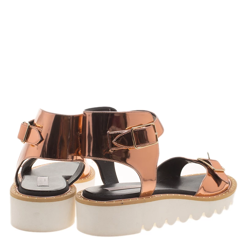Best deal ๐ Stella McCartney Metallic Bronze Faux Leather Odette Studded Flat ๐ฉด Sandals Size 41 For ๐ฉ Women โจ 7 Best deal ๐ Stella McCartney Metallic Bronze Faux Leather Odette Studded Flat ๐ฉด Sandals Size 41 For ๐ฉ Women โจ - Image 5