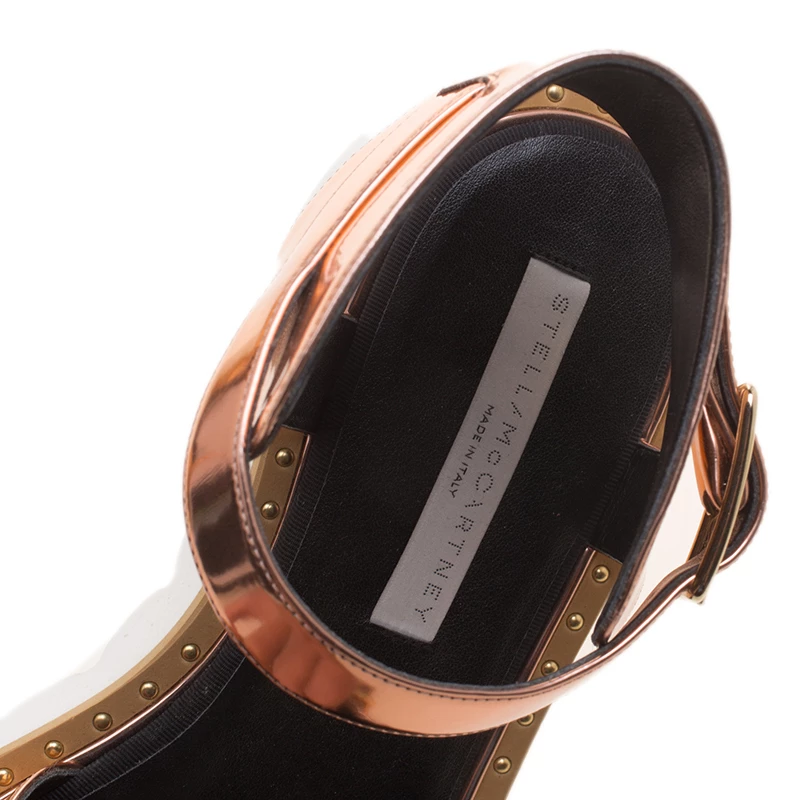 Best deal ๐ Stella McCartney Metallic Bronze Faux Leather Odette Studded Flat ๐ฉด Sandals Size 41 For ๐ฉ Women โจ 9 Best deal ๐ Stella McCartney Metallic Bronze Faux Leather Odette Studded Flat ๐ฉด Sandals Size 41 For ๐ฉ Women โจ - Image 7