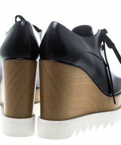 Deals 🔥 Stella McCartney Black Faux Leather Elyse Platform Derby Size 39.5 For 👩 Women 🛒 -Stella McCartney Shop luxury women stella mccartney new shoes p150659 0005