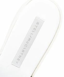 Promo 🌟 Stella McCartney Black Woven Faux Leather Wicker Platform Slides Size 38 For 👩 Women 🎉 -Stella McCartney Shop luxury women stella mccartney new shoes p155334 0007