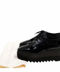 Deals 👍 Stella McCartney Black Faux Leather Elyse Star Platform Derby Size 39.5 For 👩 Women 🔥 -Stella McCartney Shop luxury women stella mccartney new shoes p183865 010