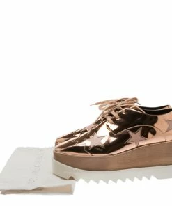 Best deal 😀 Stella McCartney Metallic Bronze Faux Leather Indium Elyse Star Platform Derby Size 41 For 👩 Women 🔥 -Stella McCartney Shop luxury women stella mccartney new shoes p183867 002