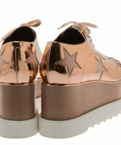 Best deal 😀 Stella McCartney Metallic Bronze Faux Leather Indium Elyse Star Platform Derby Size 41 For 👩 Women 🔥 -Stella McCartney Shop luxury women stella mccartney new shoes p183867 008