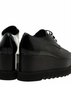 Best reviews of ✔️ Stella McCartney Black Faux Patent Leather Elyse Platform Derby Size 41 For 👩 Women 🤩 -Stella McCartney Shop luxury women stella mccartney new shoes p184115 003