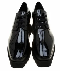 Best reviews of ✔️ Stella McCartney Black Faux Patent Leather Elyse Platform Derby Size 41 For 👩 Women 🤩 -Stella McCartney Shop luxury women stella mccartney new shoes p184115 004