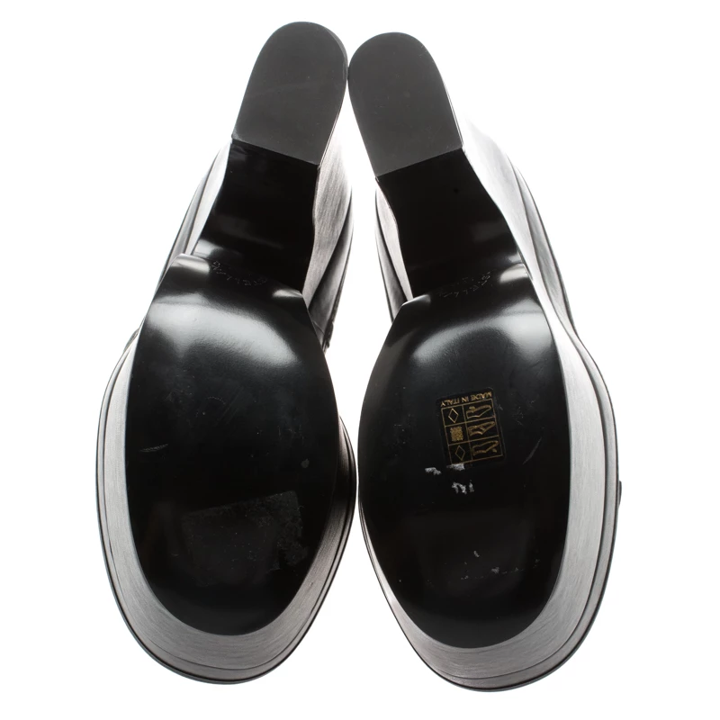 Buy 👏 Stella McCartney Black Faux Leather Buckle Block Heel Platform 🩴 Sandals Size 37.5 For 👩 Women 🔔 8 Buy 👏 Stella McCartney Black Faux Leather Buckle Block Heel Platform 🩴 Sandals Size 37.5 For 👩 Women 🔔 - Image 6