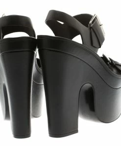 Buy 👏 Stella McCartney Black Faux Leather Buckle Block Heel Platform 🩴 Sandals Size 37.5 For 👩 Women 🔔 14 Buy 👏 Stella McCartney Black Faux Leather Buckle Block Heel Platform 🩴 Sandals Size 37.5 For 👩 Women 🔔 -Stella McCartney Shop luxury women stella mccartney new shoes p185583 002