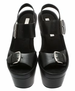Buy 👏 Stella McCartney Black Faux Leather Buckle Block Heel Platform 🩴 Sandals Size 37.5 For 👩 Women 🔔 12 Buy 👏 Stella McCartney Black Faux Leather Buckle Block Heel Platform 🩴 Sandals Size 37.5 For 👩 Women 🔔 -Stella McCartney Shop luxury women stella mccartney new shoes p185583 003