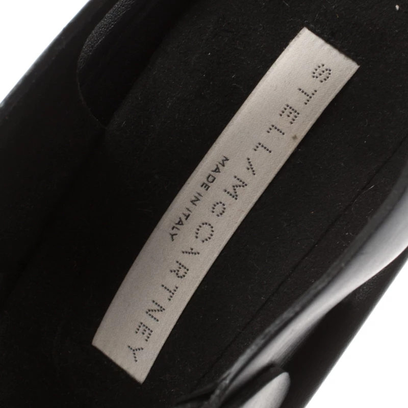 Buy 👏 Stella McCartney Black Faux Leather Buckle Block Heel Platform 🩴 Sandals Size 37.5 For 👩 Women 🔔 9 Buy 👏 Stella McCartney Black Faux Leather Buckle Block Heel Platform 🩴 Sandals Size 37.5 For 👩 Women 🔔 - Image 7