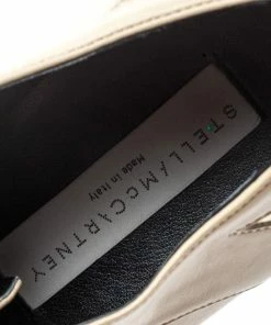 Best Pirce ❤️ Stella McCartney Beige Faux Leather Elyse Star Platform Lace Up Derby Size 40 For 👩 Women ✨ -Stella McCartney Shop luxury women stella mccartney new shoes p194310 002