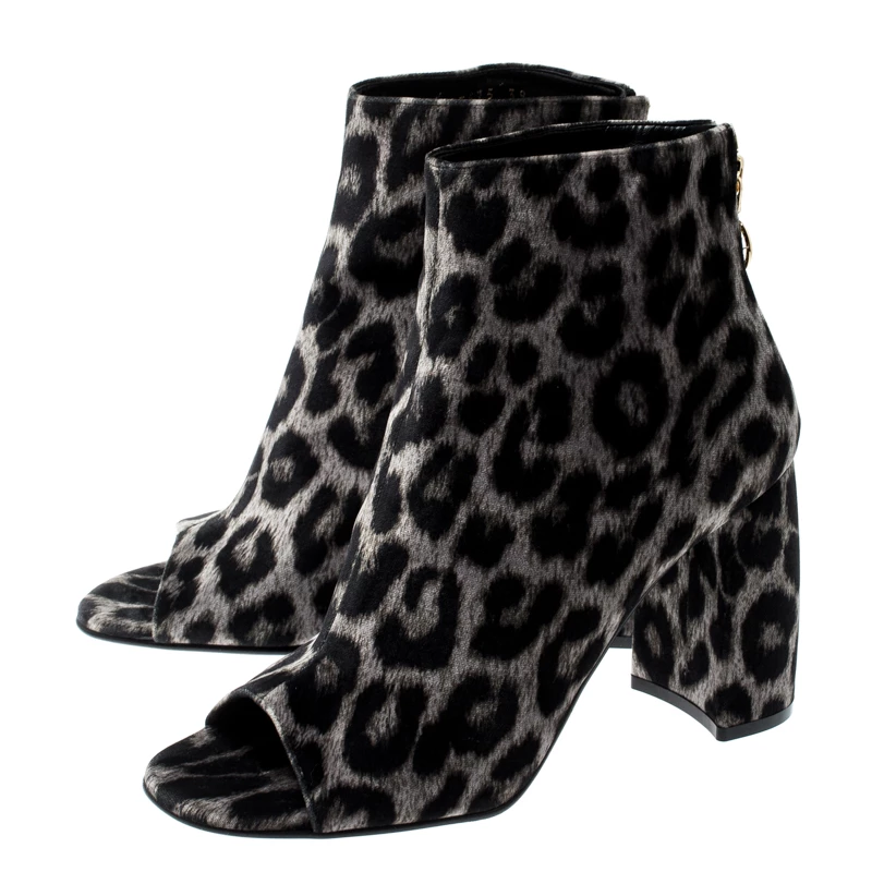 Promo ๐ Stella McCartney Beige Leopard Printed Velvet Peep Toe Block Heel Ankle ๐ฅพ Boots Size 39 For ๐ฉ Women ๐คฉ 6 Promo ๐ Stella McCartney Beige Leopard Printed Velvet Peep Toe Block Heel Ankle ๐ฅพ Boots Size 39 For ๐ฉ Women ๐คฉ - Image 4