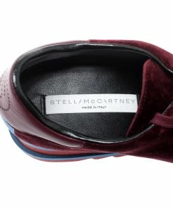 Wholesale 🎉 Stella McCartney Burgundy Velvet Elyse 👟 Sneakers Size 41 For 👩 Women ⭐ -Stella McCartney Shop luxury women stella mccartney new shoes p206927 003