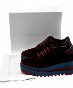 Wholesale 🎉 Stella McCartney Burgundy Velvet Elyse 👟 Sneakers Size 41 For 👩 Women ⭐ -Stella McCartney Shop luxury women stella mccartney new shoes p206927 010