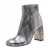 Best Sale 🎉 Stella McCartney Metallic Silver Python Embossed Faux Leather Ankle 🥾 Boots Size 38 For 👩 Women 🎉 -Stella McCartney Shop luxury women stella mccartney new shoes p208833 007