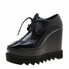 New โจ Stella McCartney Black Faux Leather Leana Wooden Wedge Lace-Up Oxfords Size 35 For ๐ฉ Women ๐ฅฐ 2 New โจ Stella McCartney Black Faux Leather Leana Wooden Wedge Lace-Up Oxfords Size 35 For ๐ฉ Women ๐ฅฐ -Stella McCartney Shop luxury women stella mccartney new shoes p209350 007