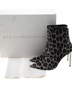 Brand new 🌟 Stella McCartney Two Tone Leopard Print Velvet Ankle 🥾 Boots Size 40 For 👩 Women ✨ -Stella McCartney Shop luxury women stella mccartney new shoes p209366 003
