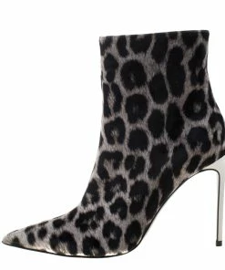 Brand new 🌟 Stella McCartney Two Tone Leopard Print Velvet Ankle 🥾 Boots Size 40 For 👩 Women ✨ -Stella McCartney Shop luxury women stella mccartney new shoes p209366 007