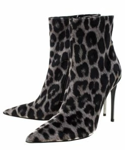 Brand new 🌟 Stella McCartney Two Tone Leopard Print Velvet Ankle 🥾 Boots Size 40 For 👩 Women ✨ -Stella McCartney Shop luxury women stella mccartney new shoes p209366 009