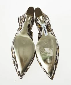 Hot Sale 👏 Stella McCartney Leopard Print Canvas Slingback Nathalie Wedges Size 38 For 👩 Women 🛒 -Stella McCartney Shop luxury women stella mccartney new shoes p21305 007